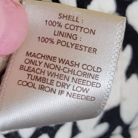 4P LOFT COTTON LINED BLACK & WHITE ZIP SKIRT 4 PETITE - Picture 5 of 11